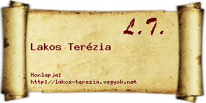 Lakos Terézia névjegykártya