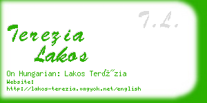 terezia lakos business card